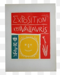 Picasso Mid 20th C Modern Lithograph - Printed By Mourlot 1959 Pablo Vallauris 1958 Emoji