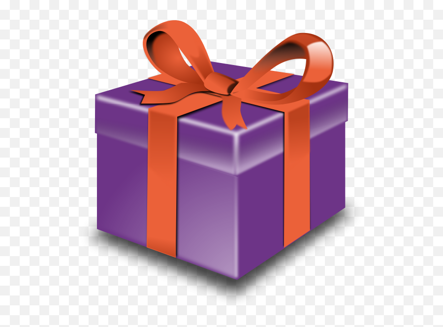 Purple Present - Transparent Background Gift Box Png Emoji,Emoji Gift Ideas