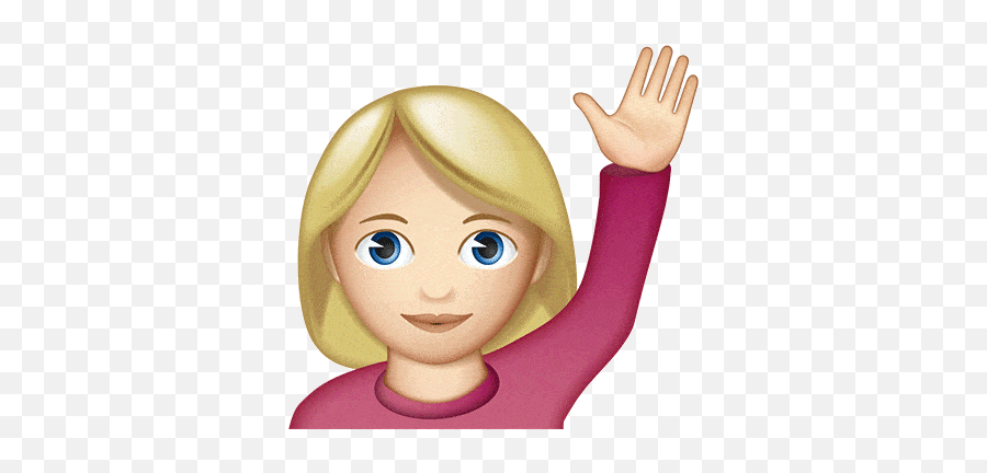 Wave Emoji Gif - Waving Cartoon Girl Gif,Hand Wave Emoji