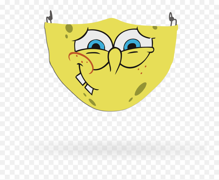 Yellow Spongebob Face Pattern Face - Spongebob Emoji,Spongebob Emoji