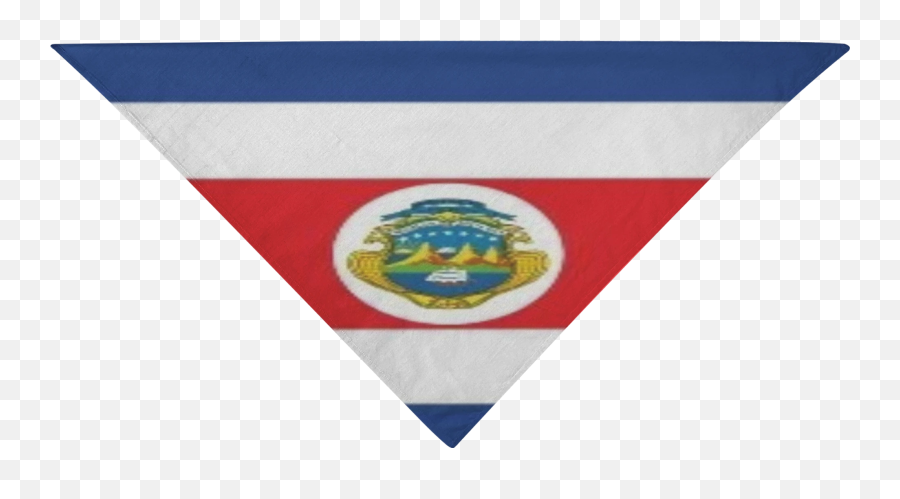 Costa Rica Pet Bandana - Vertical Emoji,Costa Rica Flag Emoji
