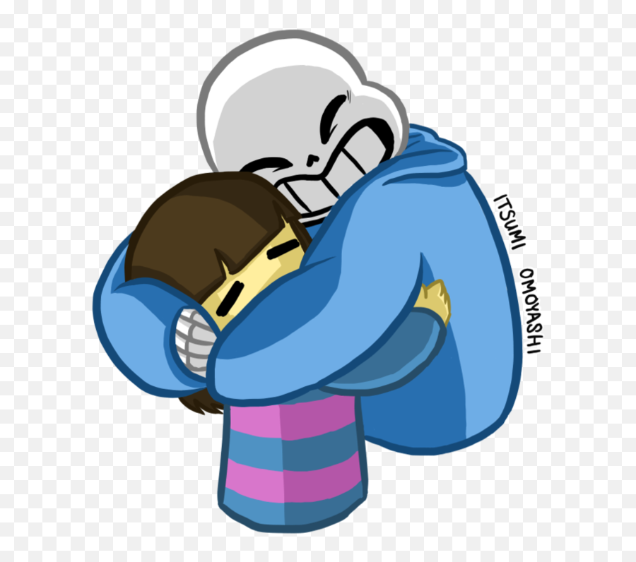 Hug Clipart Child Hug - Undertale Sans Hug Frisk Emoji,Sad Hug Emoji