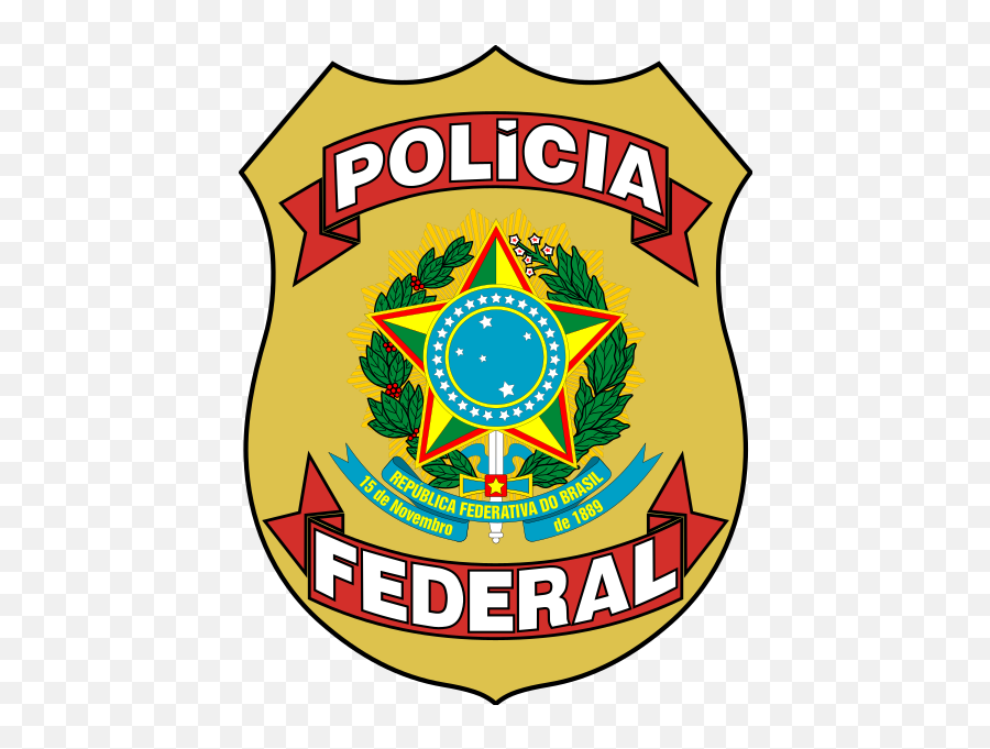 Coat Of Arms Of The Brazilian Federal Police - Brazil Coat Of Arms Emoji,Police Badge Emoji