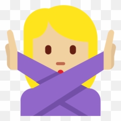 Twemoji2 1f645 - Arms Crossed Emoji Free
