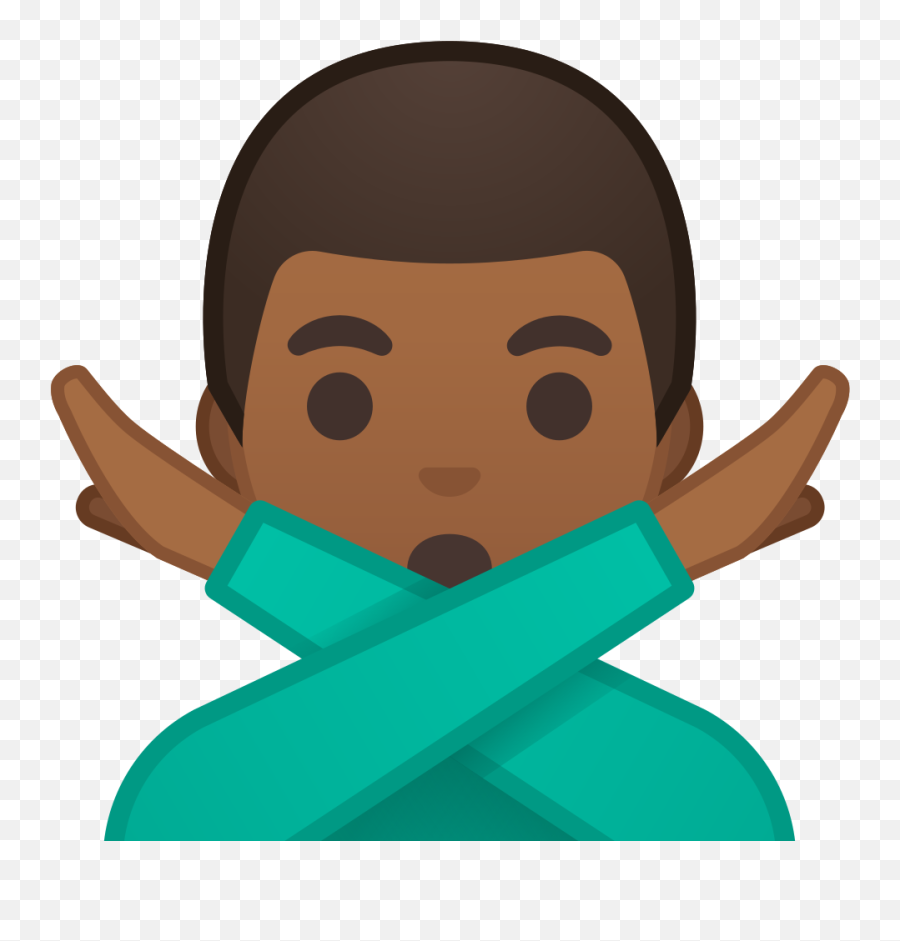 Man Gesturing No Medium Dark Skin Tone - Man Gesturing No Emoji,Guy Shrugging Emoji