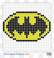 Batman Shield Perler Bead Pattern And - Hama Bead Patterns Printable Emoji,Batman Emoticon