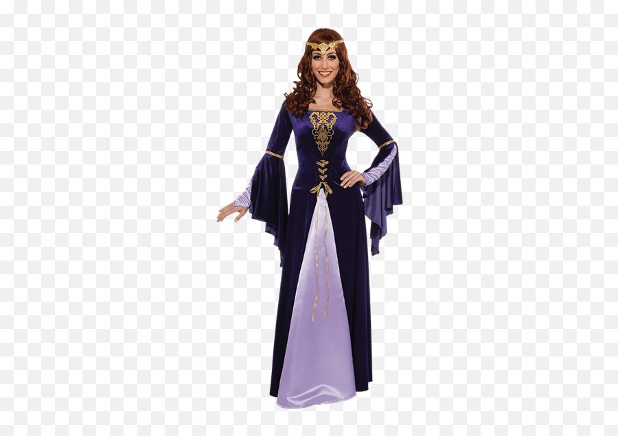 Womens Guinevere Costume - Renaissance Costume For Princes Emoji,Find The Emoji Halloween Costume