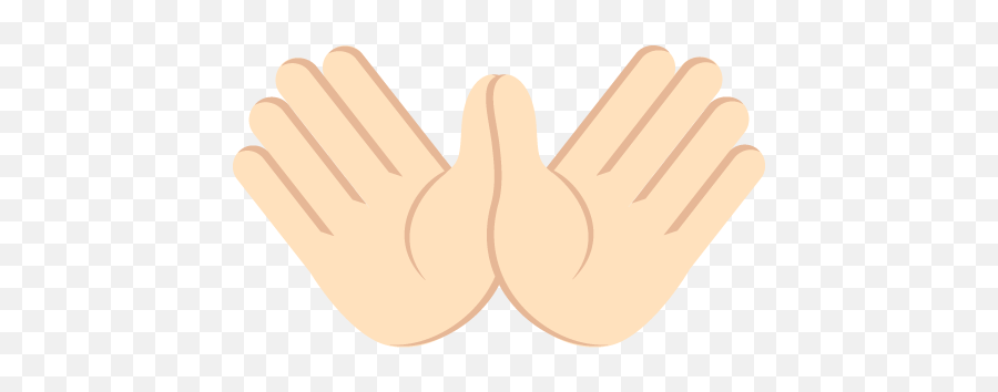Open Hands Sign Light Skin Tone Emoji Emoticon Vector Icon - Circle,Circle Hand Emoji