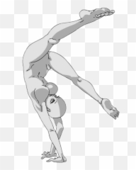 Nakedwoman Woman Gymnast - Base Anime Girl Fighting Pose Emoji,Naked Woman Emoji