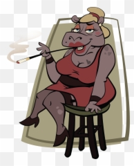 Pin - Smoking Hippo Emoji,Hippo Emoticon