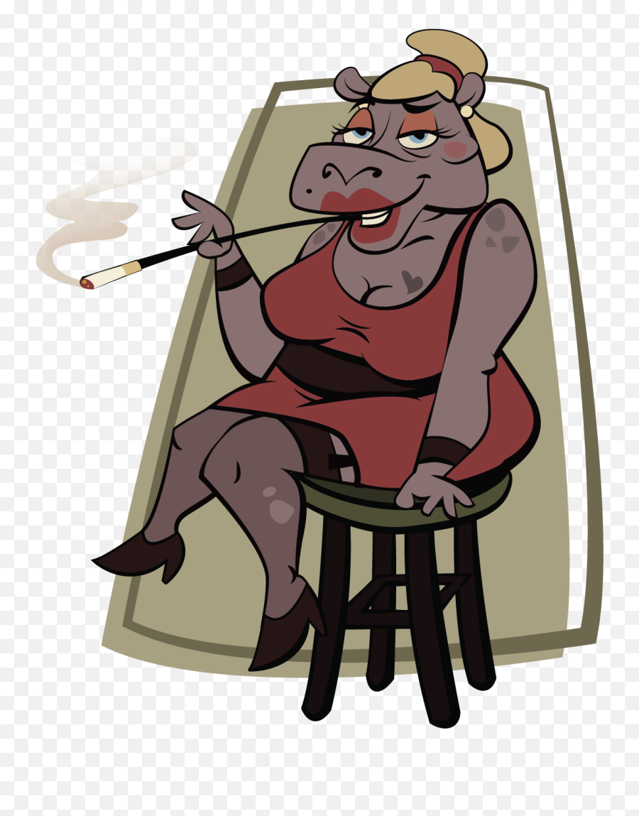 Pin - Smoking Hippo Emoji,Hippo Emoticon