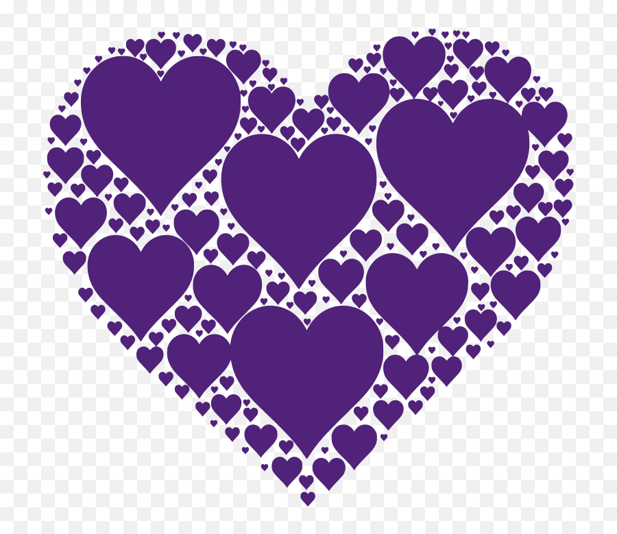 Download Free Png Hearts In Heart - Purple Dlpngcom Love Heart Images Hd Emoji,Purple Emoji Heart