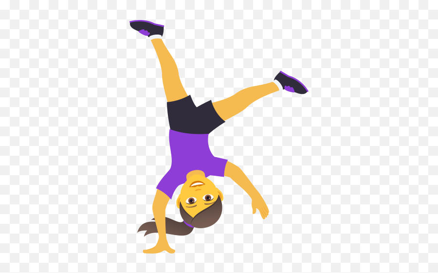 Emoji Woman Doing The - Girl Cartwheel Emoji,Dance Emoji