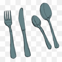 Drawn Spoon Dessert Spoon - Fork Emoji,Spoon Emoji