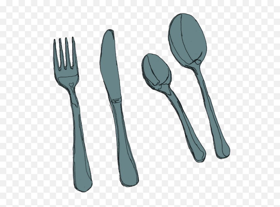 Drawn Spoon Dessert Spoon - Fork Emoji,Spoon Emoji