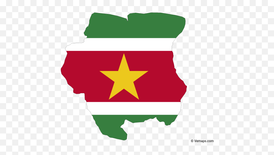 Flag Map Of Suriname - Suriname Flag On Country Emoji,Costa Rica Flag Emoji