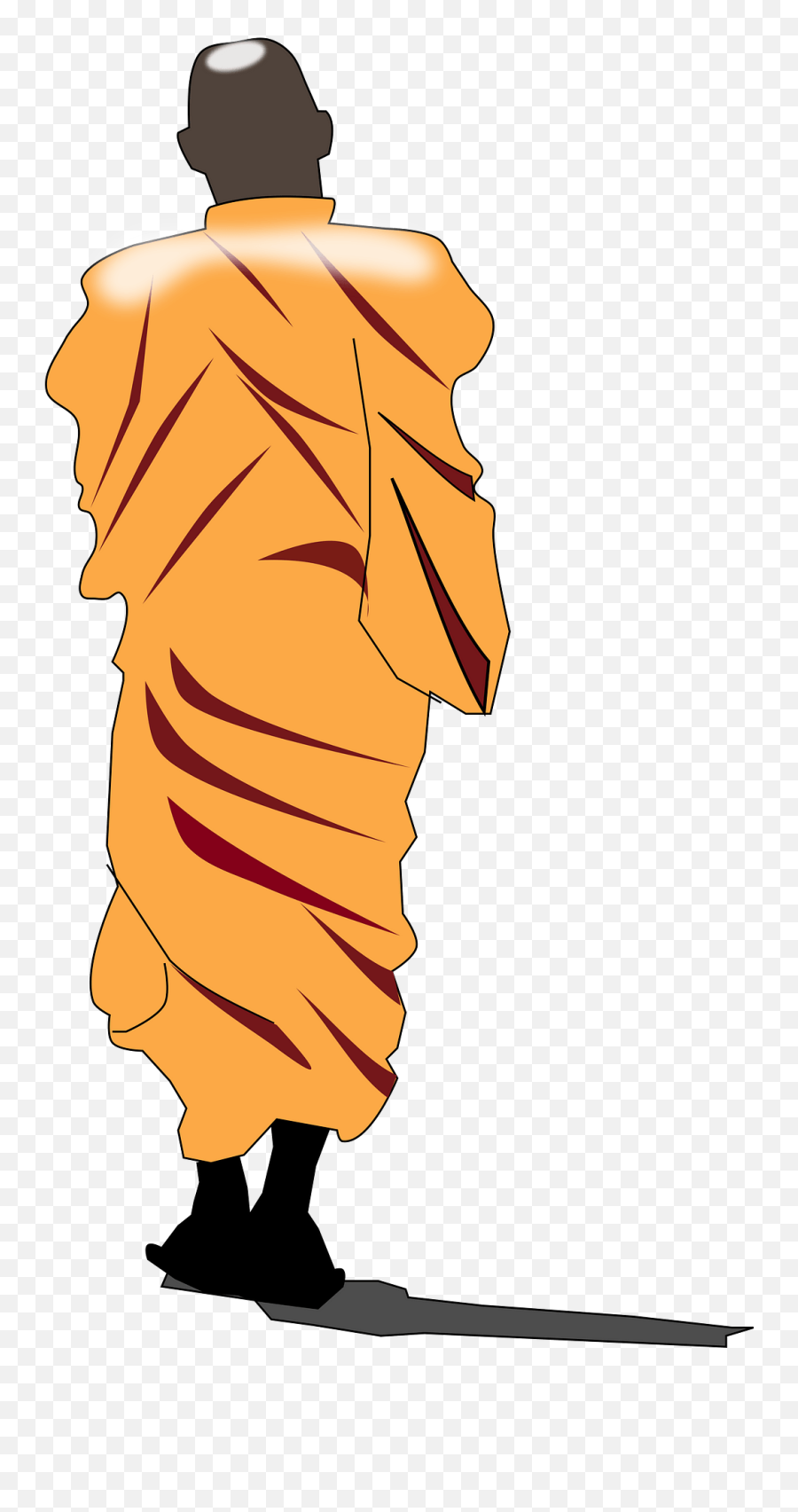 Bhuddist Monk Clipart Free Download Transparent Png - Walking Monk Png Emoji,Monk Emoji