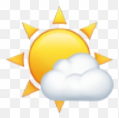 Download Emojis Emoji Sun Clouds Overlay Overlays Tumblr - Sun Emoji Overlays,Sun Emoji