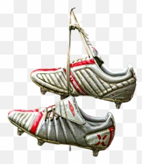 Football Boots Shoes Hung On A - Jojan Cruyff Shoes Emoji,Emoji Converse Shoes