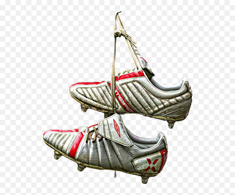 Football Boots Shoes Hung On A - Jojan Cruyff Shoes Emoji,Emoji Converse Shoes