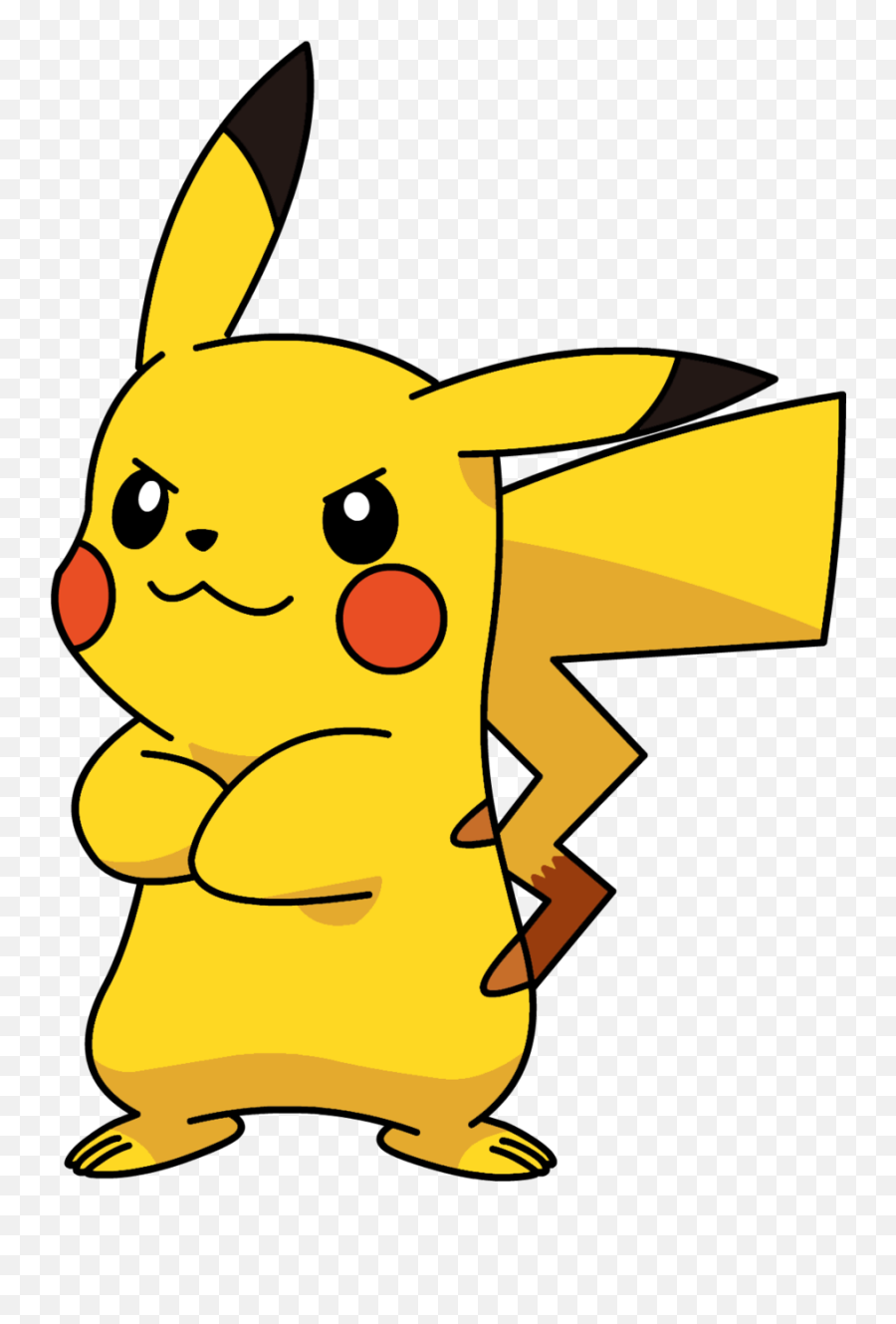 Pikachu Not Happy Pokemon Png - Pikachu With Arms Crossed Emoji,Pikachu Emoji