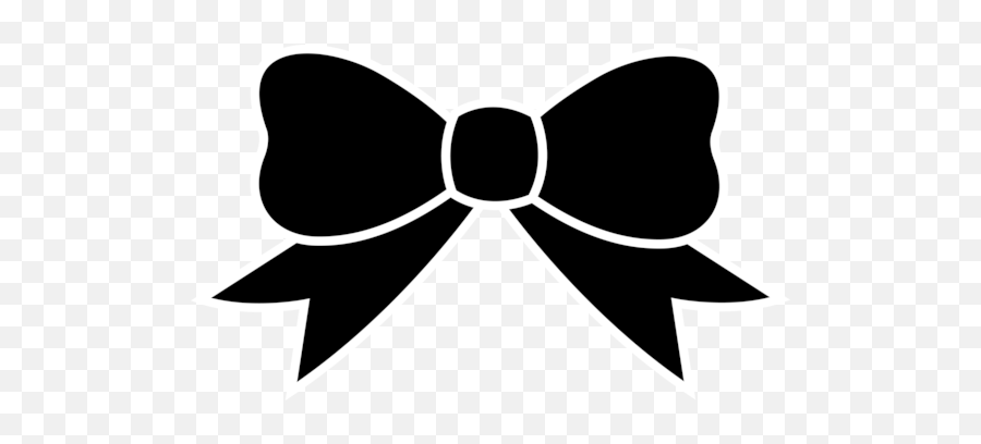 Cheer Emoji Transparent Png Clipart - Black Bow Clipart,Cheer Bow Emoji