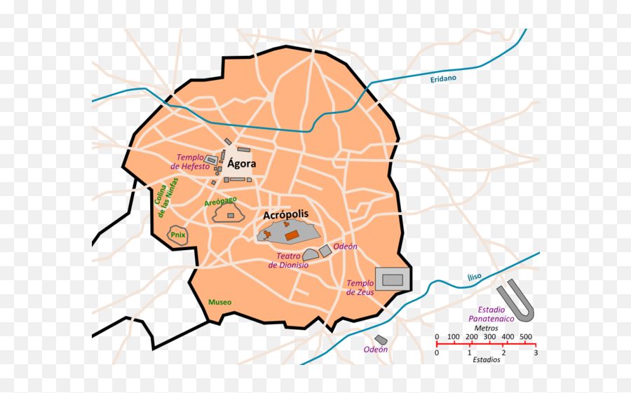Atenas Clásica - Ciudad De Atenas Mapa Emoji,Og Peach Emoji