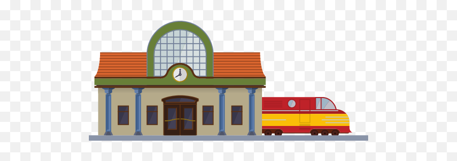 Train Station Sign Clipart Png - Arch Emoji,Train Emoji Transparent