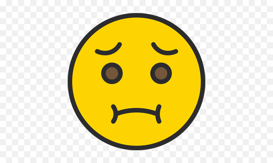 Nauseated Face Emoji Icon Of Colored Outline Style - Smiley,Nauseated Emoji