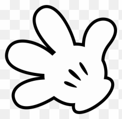 Clipart Mickey Mouse Hand - Mickey Mouse Hand Template Emoji,Mickey Mouse Emoji