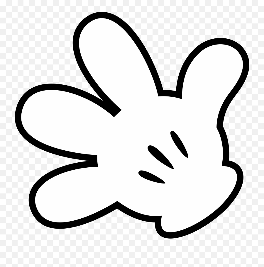 Clipart Mickey Mouse Hand - Mickey Mouse Hand Template Emoji,Mickey Mouse Emoji