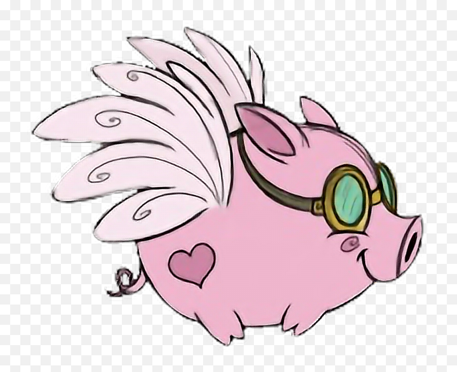 Pig Flyingpig Freetoedit - Sticker By Bobbie St Andre Cute Flying Pig Emoji,Flying Pig Emoji