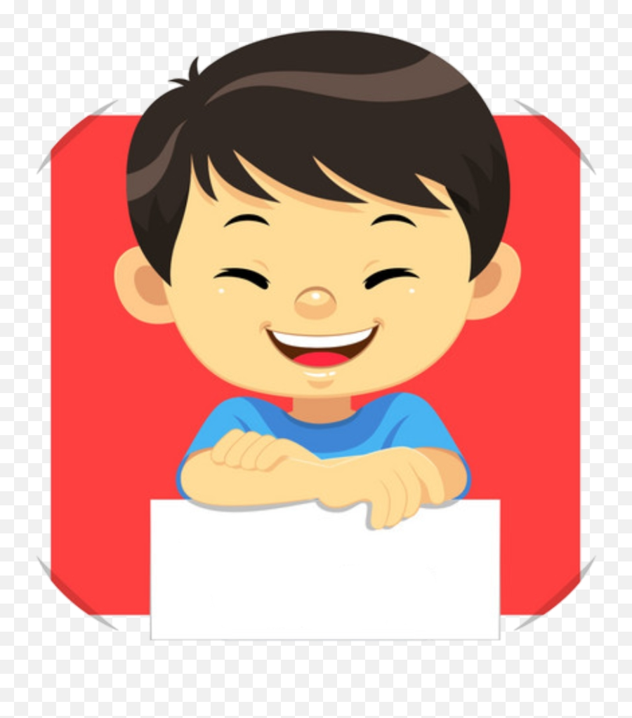 Name Kids Kid Student School - Child With Name Tag Emoji,Emoji Background App Name