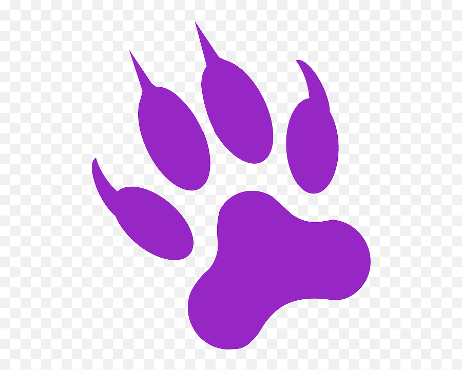 Wolf Paw Print - Wolf Paw Print Purple Emoji,Tiger Bear Paw Prints Emoji