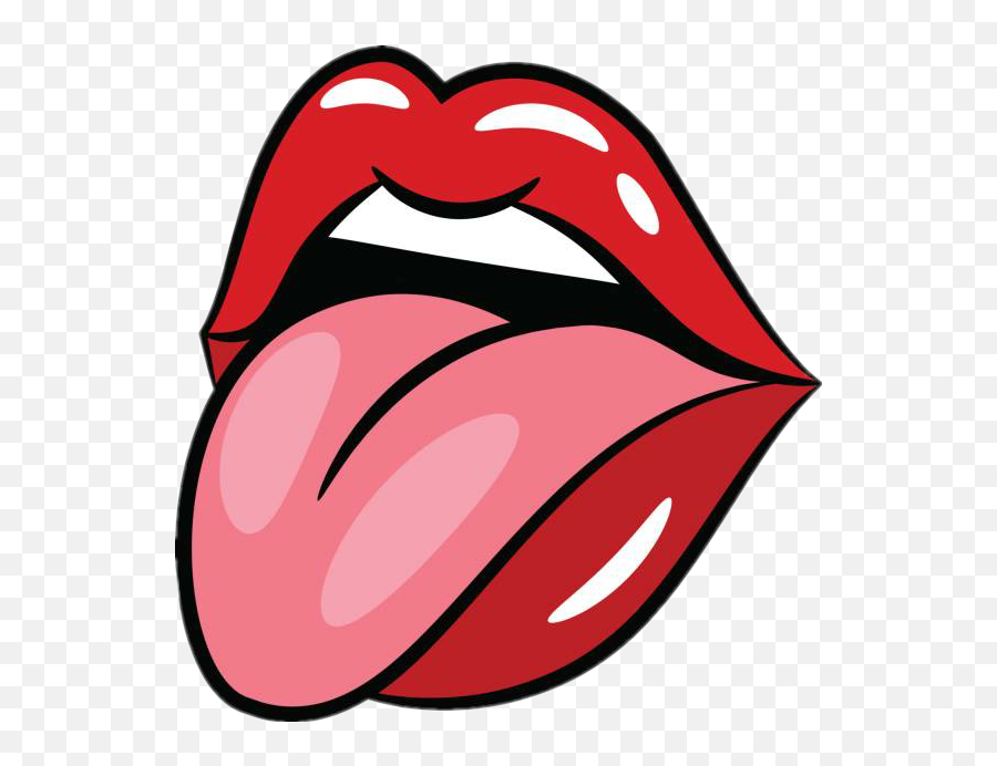 Freetoeditlip Mouth Tumblr Tongue Remixit Clip Art - Clip Art Tongue Emoji,Lips Emoji