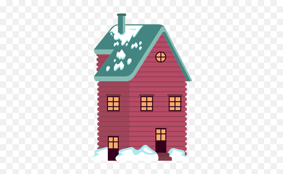 Large House Snowed - Transparent Png U0026 Svg Vector File Roof Shingle Emoji,House Emoji Png