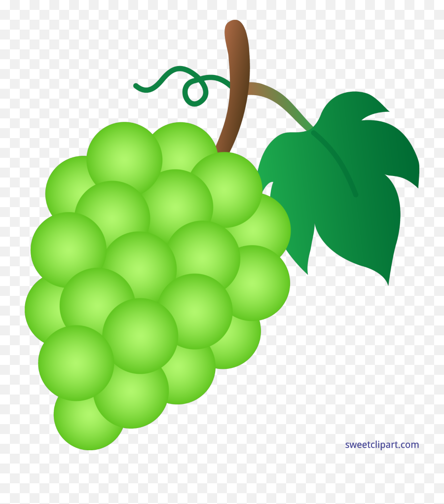 Green Grapes Clip Art Sweet Png - Green Grapes Clipart Emoji,Grapes Emoji