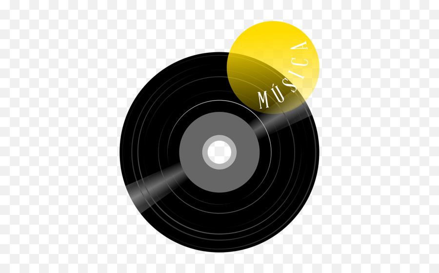 Gramophone Record Vector Drawing - Record Player Disk Png Emoji,Vinyl Record Emoji