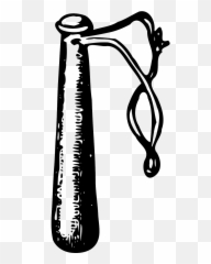Baton Stick String Old Police - Clipart Black And White Emoji