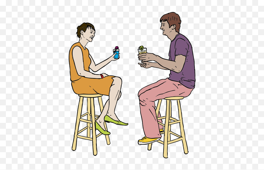 Par Tener Bebidas Vector - Clip Art Of People Drinking Emoji,Chair Emoji
