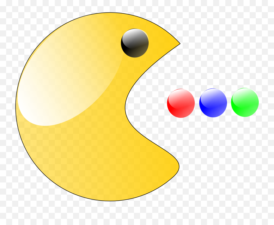 Graphic Image Of A Emoticon In Pursuit - Clip Art Pac Man Emoji,A Emoticon
