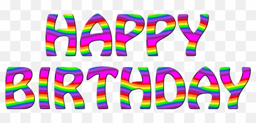 Happy Birthday Png Images Free Download - Happy Birthday Word Clip Art Emoji,Emoji Backgrounds For Girls