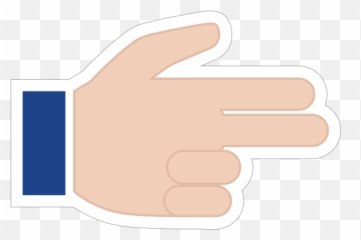 Hands Pointing With Two Fingers Thumb Up Lh Emoji Sticker - Sign