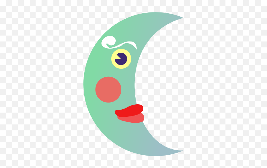 Cartoon Moon - Gambar Bulan Animasi Lucu Emoji,Full Moon With Face Emoji