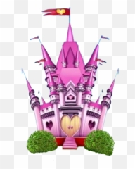 Castle Pink Whimsical Fantasy Princess - Castillo De Disney Animado Emoji,Castle Emoji