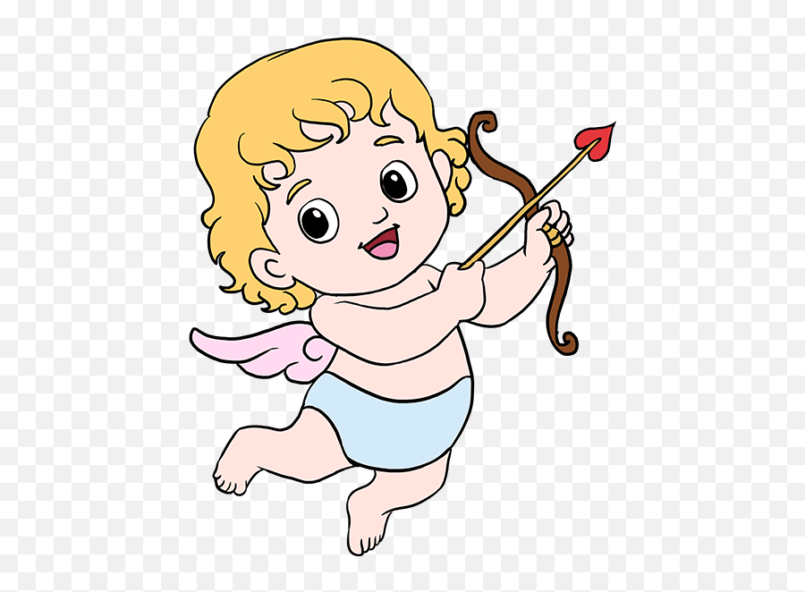 How To Draw Cupid - Step By Step Cupid Drawing Emoji,Cupid Emoji