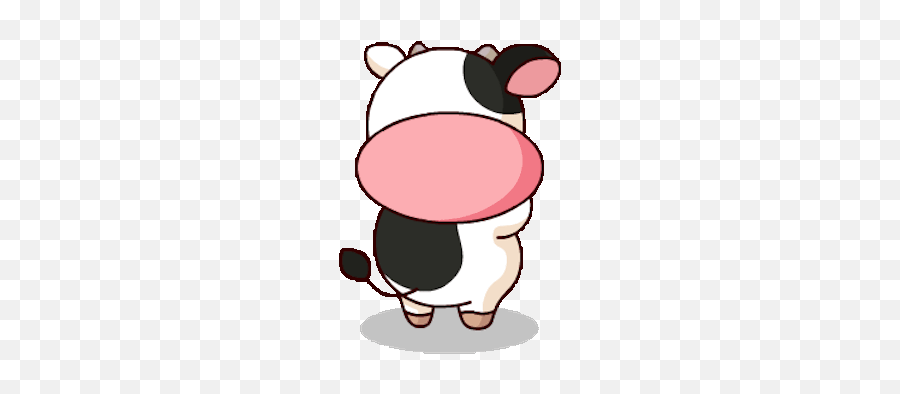 Milk Cow Party Time Animated By Van Khanh Nguyen - Animated Stickers Milk Cow Emoji,Party Time Emoji