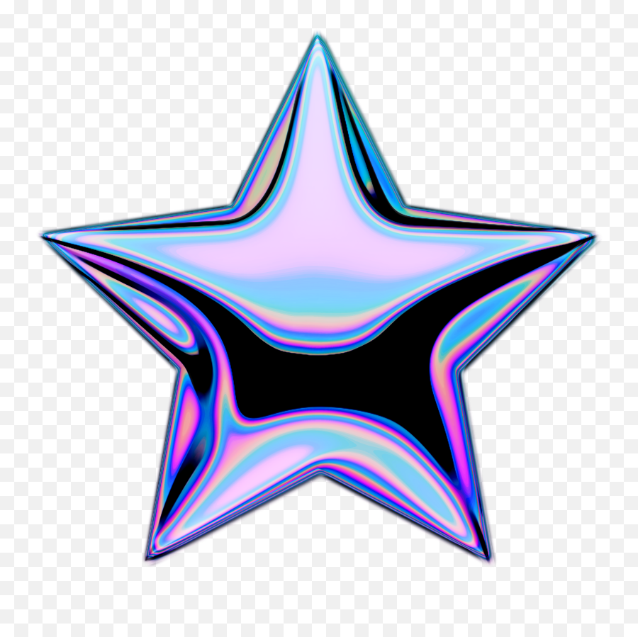 Holo Holographic Shootingstar Stars - Vaporwave Transparent Emoji,On Fleek Emoji