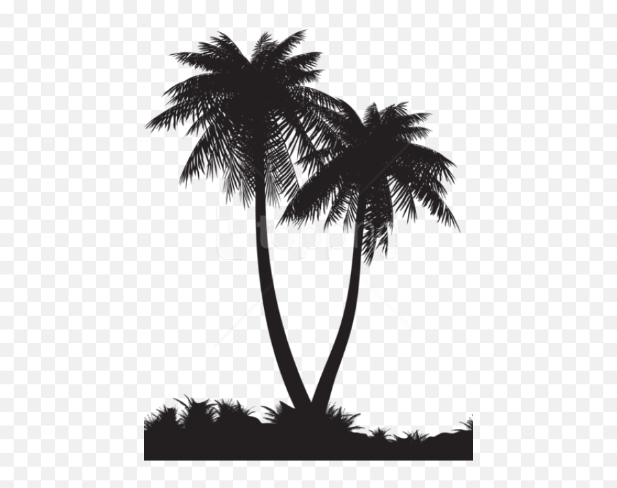 Free Png Palm Trees Silhouette Png - Silhouette Transparent Background Palm Tree Png Emoji,Palm Tree Emoji Transparent