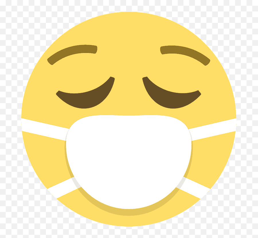 Face With Medical Mask Emoji Clipart Free Download - Dibujos De Monos Con Cubrebocas,20 Emoticon